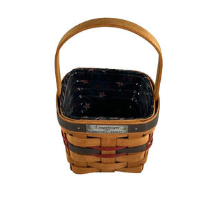 1993 Longaberger Inaugural Basket w/Liner & Protector 5"L x 5"W x 4.5"H
